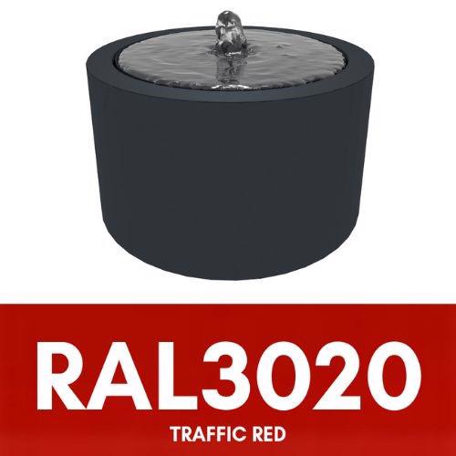 Aluminium Riple Round Water Table - RAL 3020 - Traffic Red